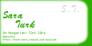 sara turk business card